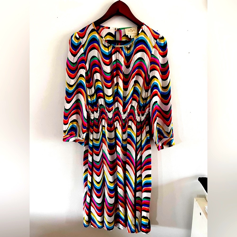 Kate Spade Multicolor Wave Dress size 10